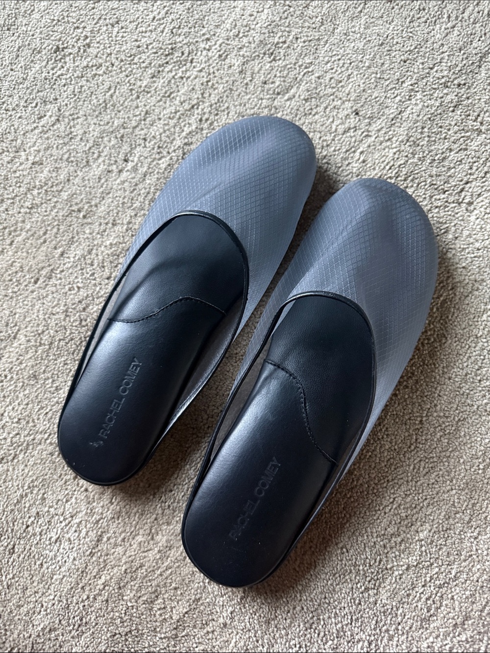 Rachel Comey Bully slide grey mesh puffy sole shoes
